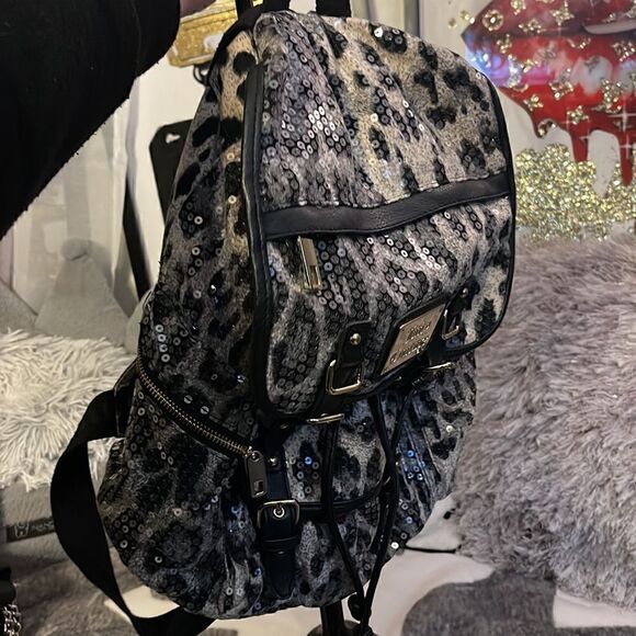 Vintage juicy couture leopard cheetah sequin backpack -knapsack main image 9